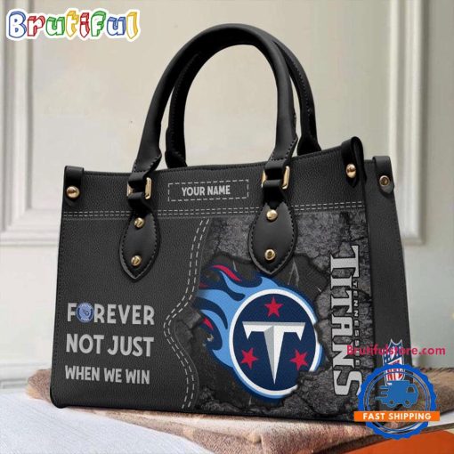 NCAA Tennessee Titans Custom Name Gift For Fans Leather Hand Bag
