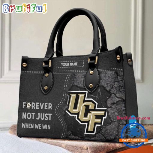 NCAA UCF Knights Custom Name Gift For Fans Leather Hand Bag