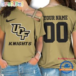 NCAA UCF Knights Custom Name Number One Shoulder T-Shirt