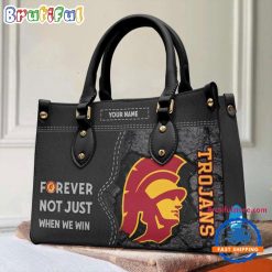 NCAA USC Trojans Custom Name Gift For Fans Leather Hand Bag