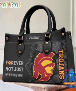 NCAA USC Trojans Custom Name Gift For Fans Leather Hand Bag