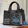 NCAA Utah State Aggies Custom Name Gift For Fans Leather Hand Bag